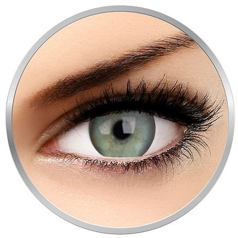 Tulip - green colored contact lenses 1 pr 3 months replacement + 1 drawstring satin bag + lenses case