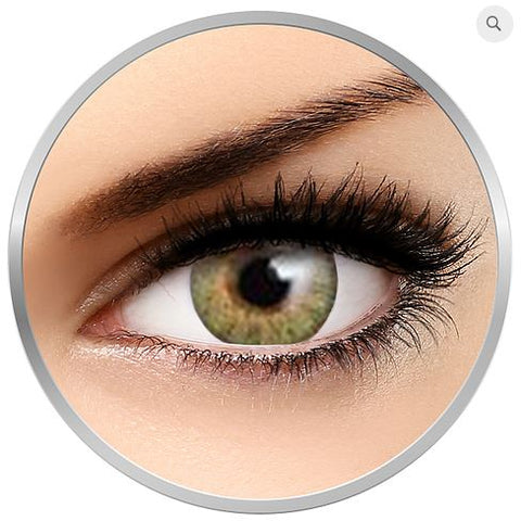 Allure Green colored contact lenses 1 pr + satin drawstring bag + 1 lenses case.