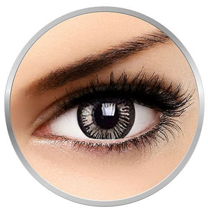 Big Eye Grey Amore colored contact lenses 1 pr + satin bag + lenses case