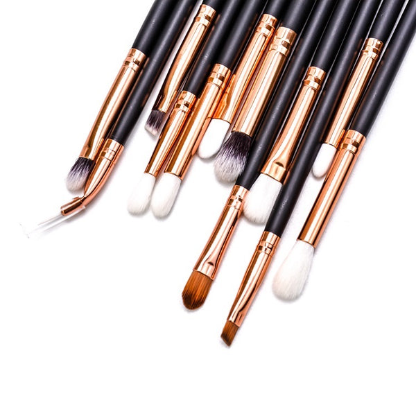 Professional 12pc eye make up brushes with case.