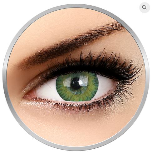 Tritone Green Colored contact lenses 1 pr + 1 satin bag + 1 lenses case
