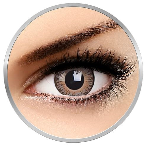 Tritone Brown colored contact lenses 1 pr. (3 months repl.) + drawstring bag + lenses case