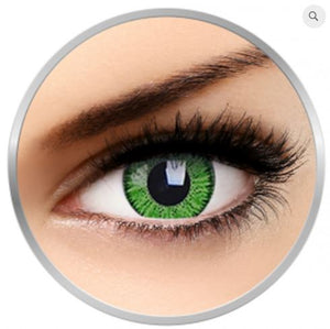 Vicon green colored contact lenses 1 pr + 1 drawstring bag + 1 lenses case